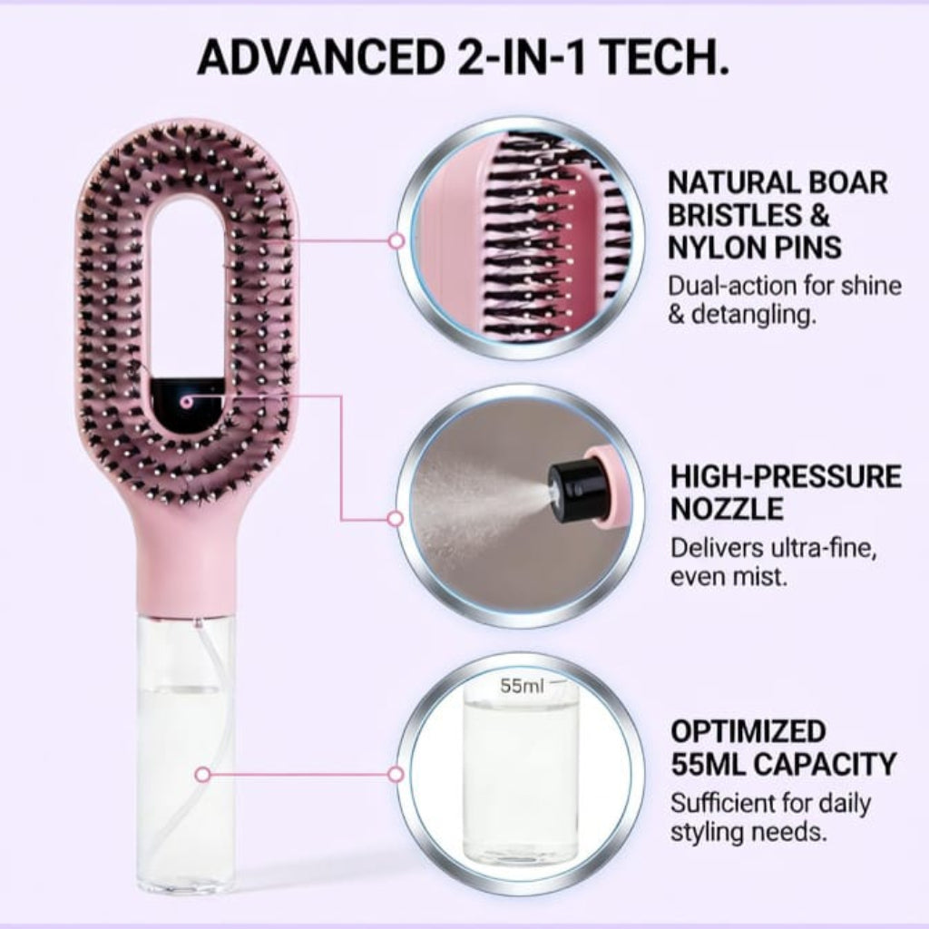Arvoa™ MistBrush - Hair Spray Brush